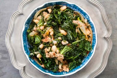 Easy Kale, Sausage, and White Beans