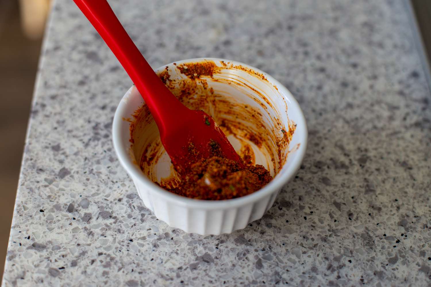 Turkey seasoning mixed in a ramekin to make Instant pot turkey and gravy.