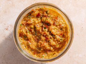 jar of pesto alla trapanese