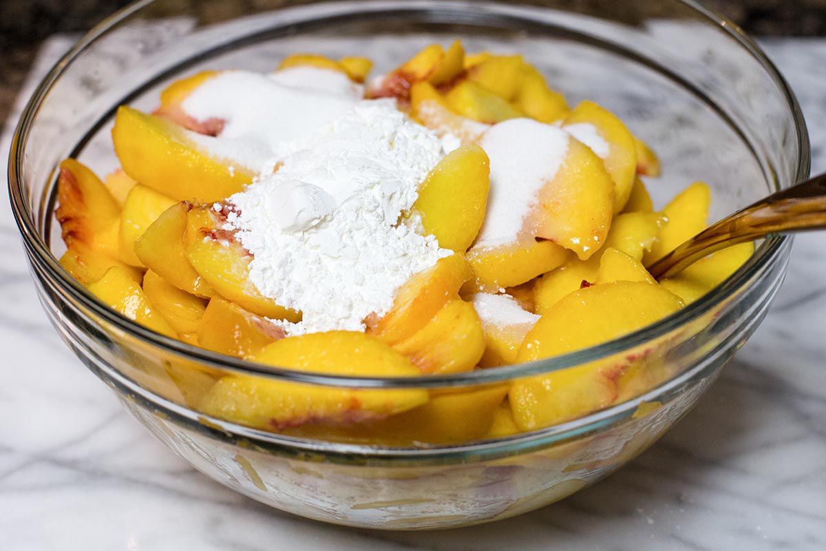 Best peach pie filling with cornstarch and sugar