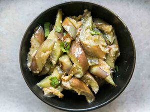 Japanese Eggplant with Ginger and Miso