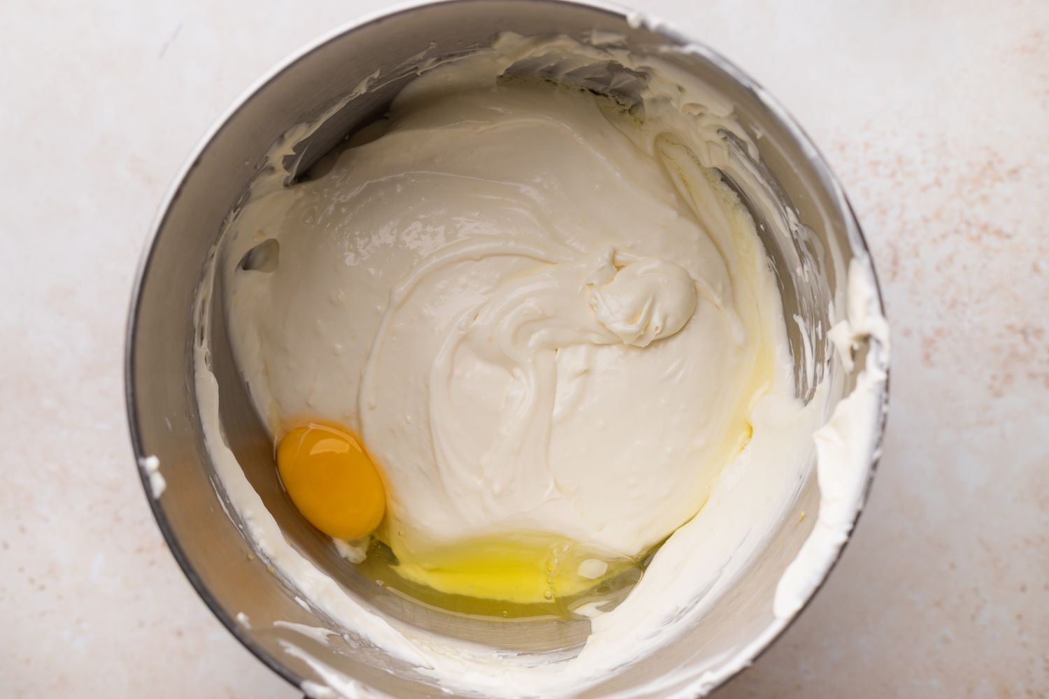 Add eggs to cream cheese mixture.