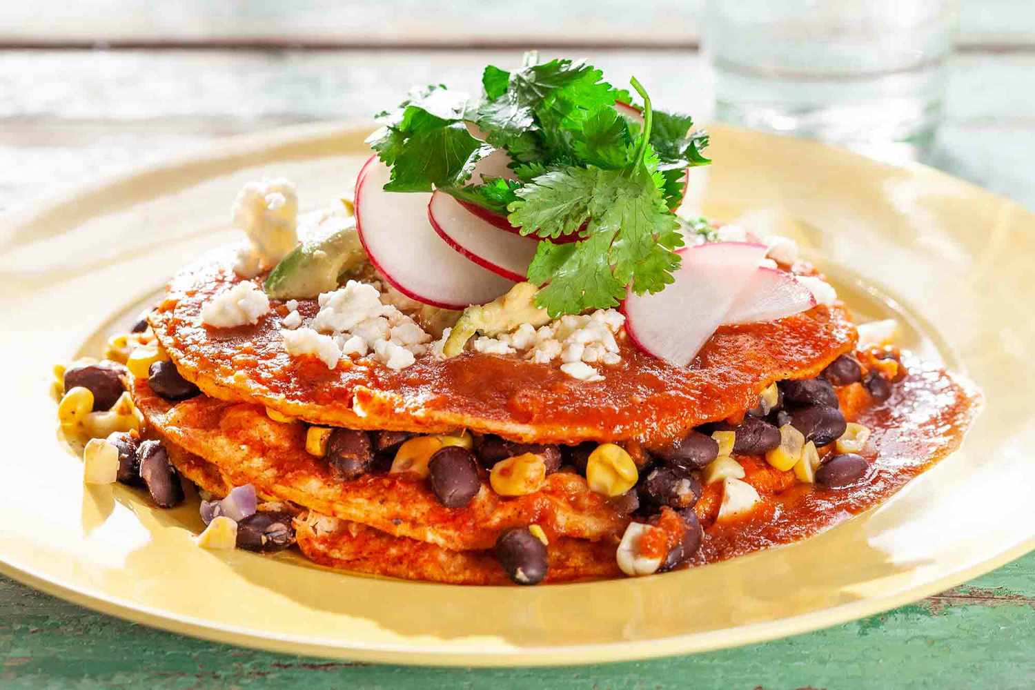 Vegetarian Stacked Enchiladas