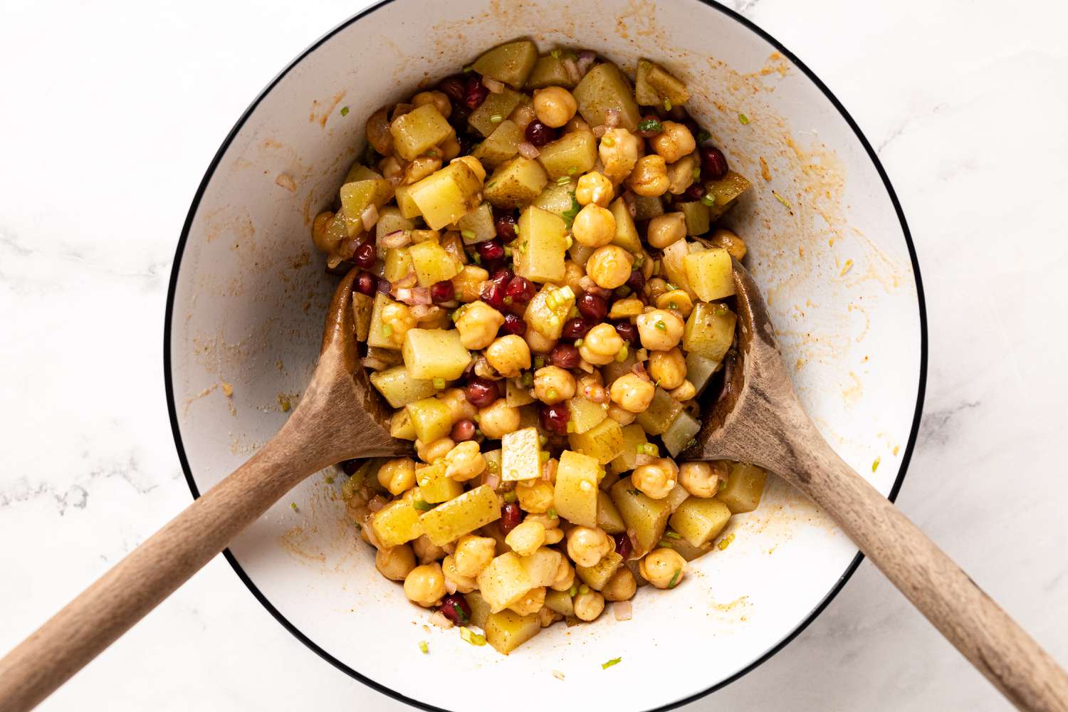 Toss Chana Chaat until evenly coated.