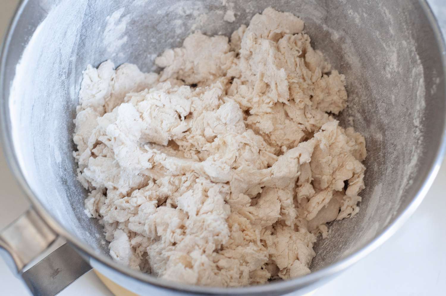Quick Dinner Rolls Dough in a Mixer Bowl