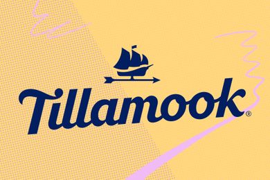 Tillamook brand logo with a ship icon and branded text