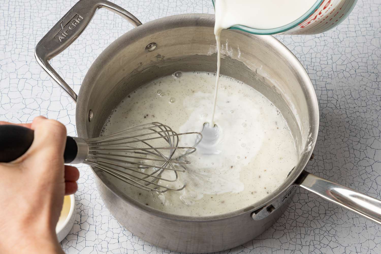 Milk Added to Easy Homemade Vanilla Pudding Recipe