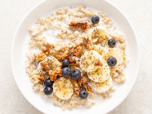 oatmeal in a white bowl