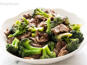 Beef and Broccoli Stir-Fry in a white bowl