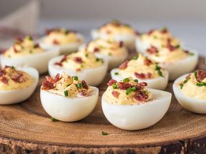 Sour Cream and Bacon Deviled Eggs