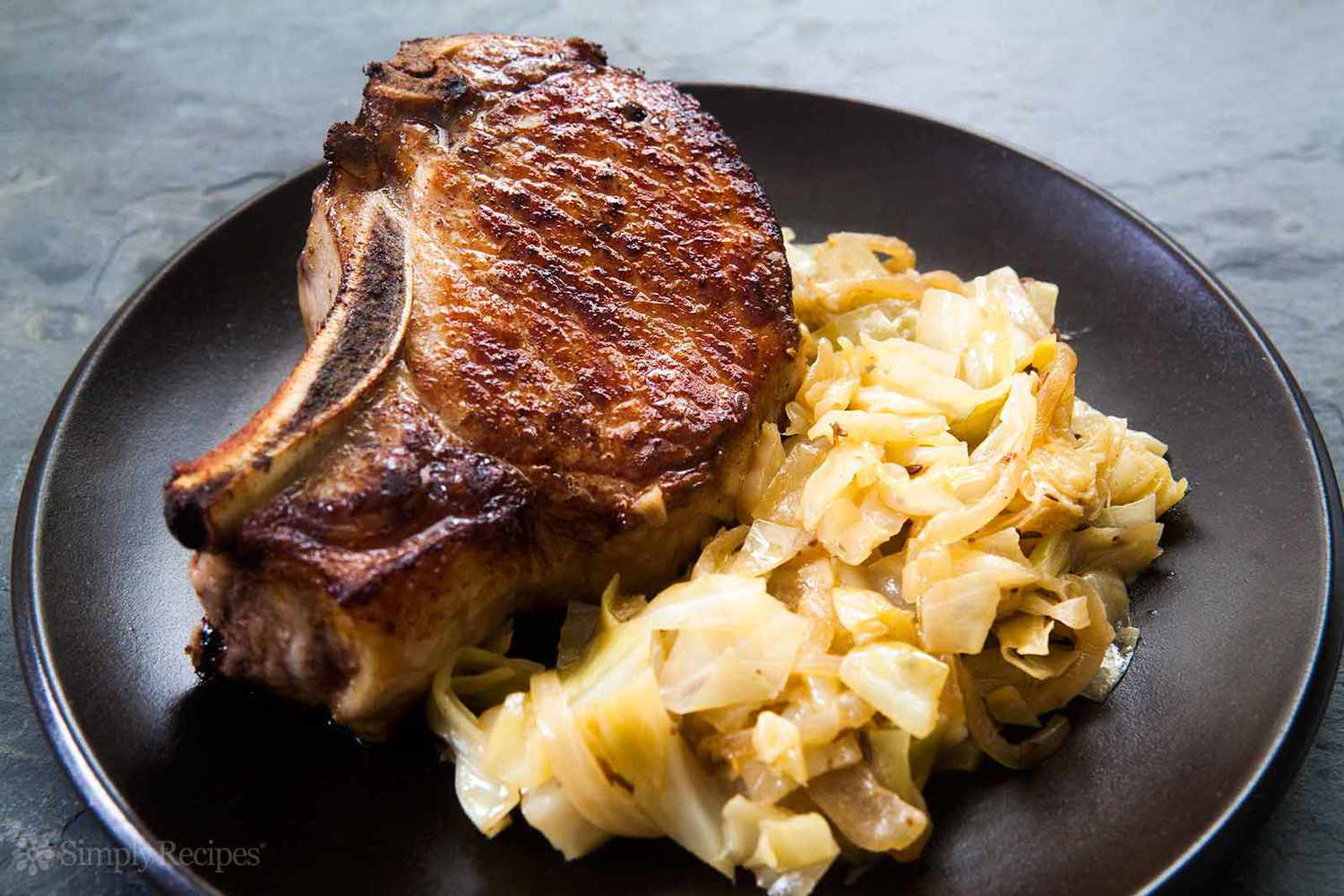Pork Chops Braised Cabbage