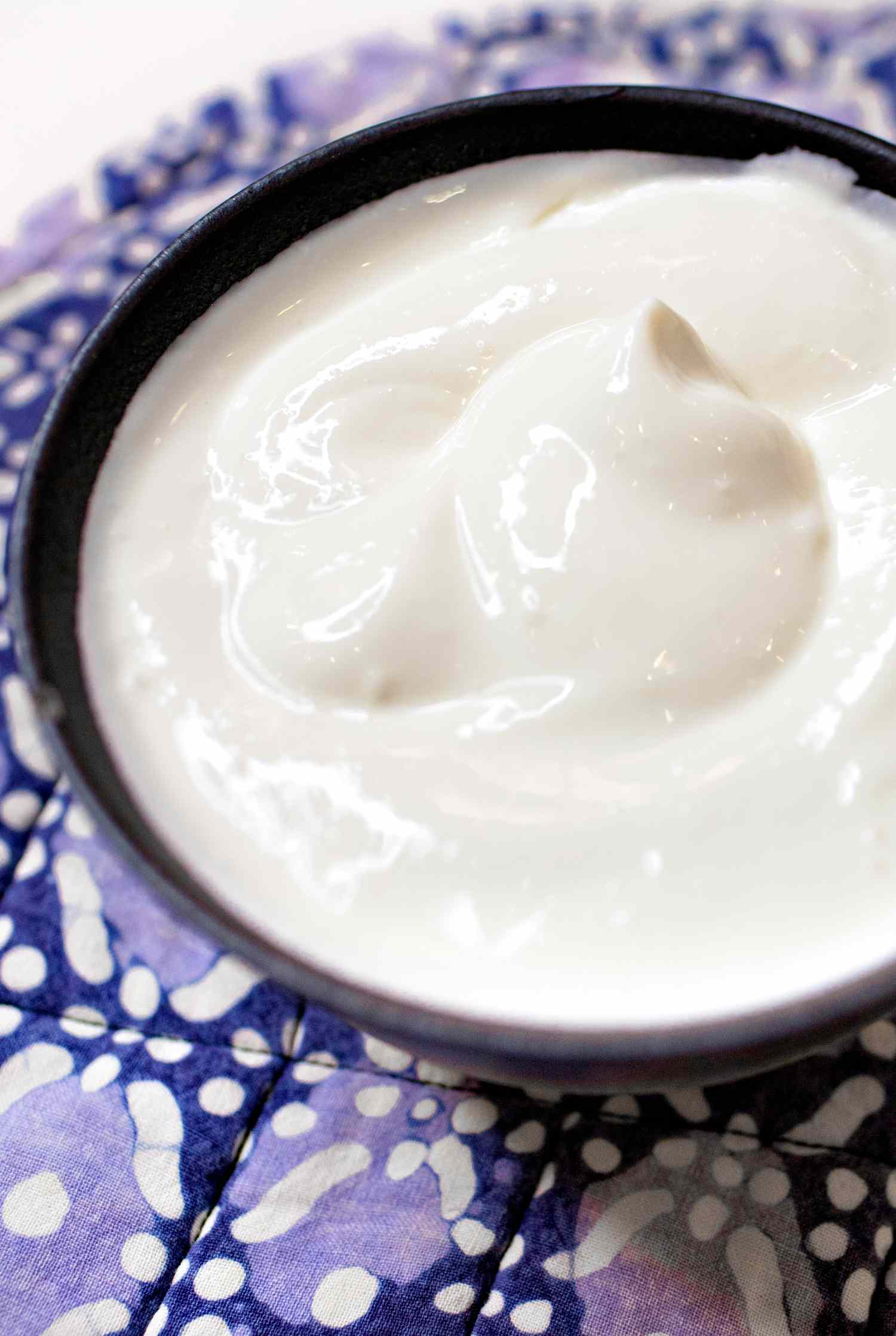 A small bowl of Greek yogurt