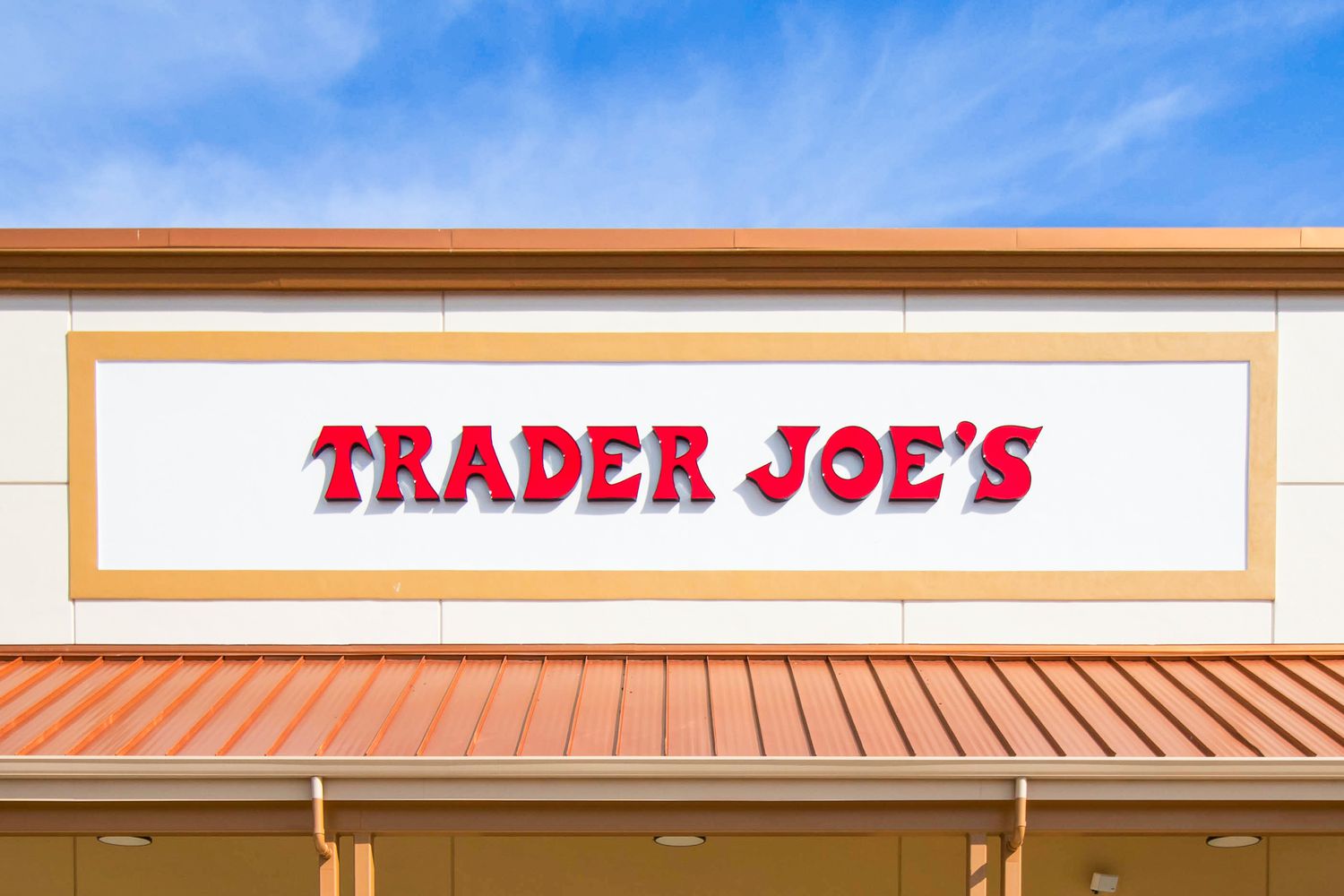 A Trader Joe's storefront sign