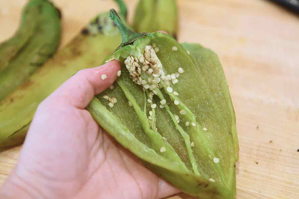 Green chile enchilada casserole roasted peppers