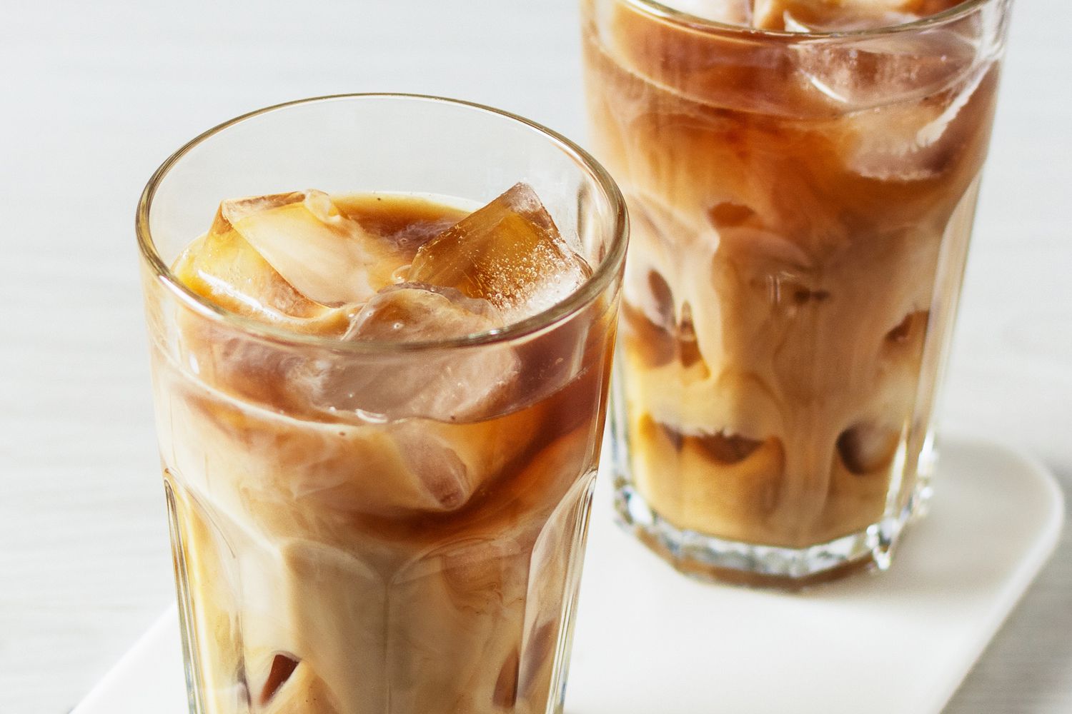 Glases of iced coffee