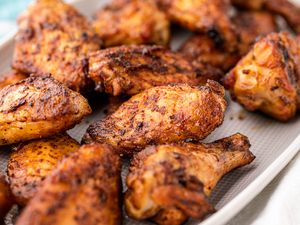 Smoked Chicken Wings on Plate