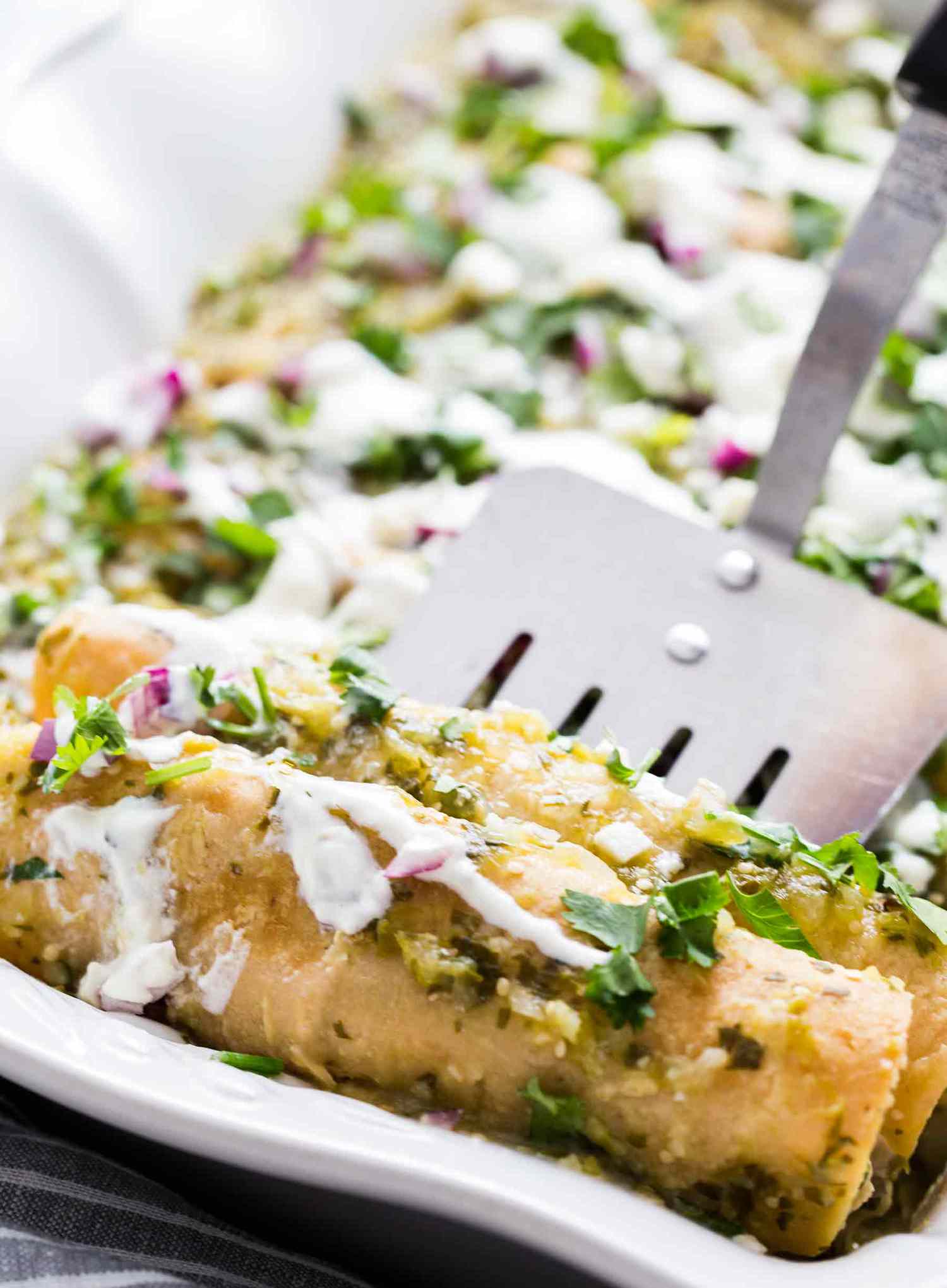 Chicken Enchiladas Verdes With Green Sauce 