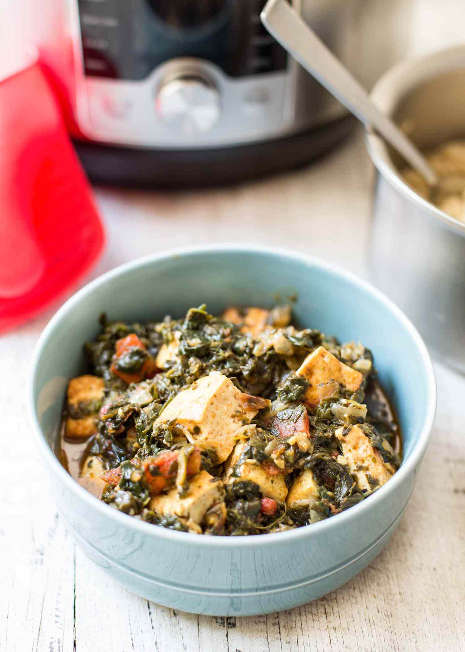 Pressure Cooker Saag Tofu