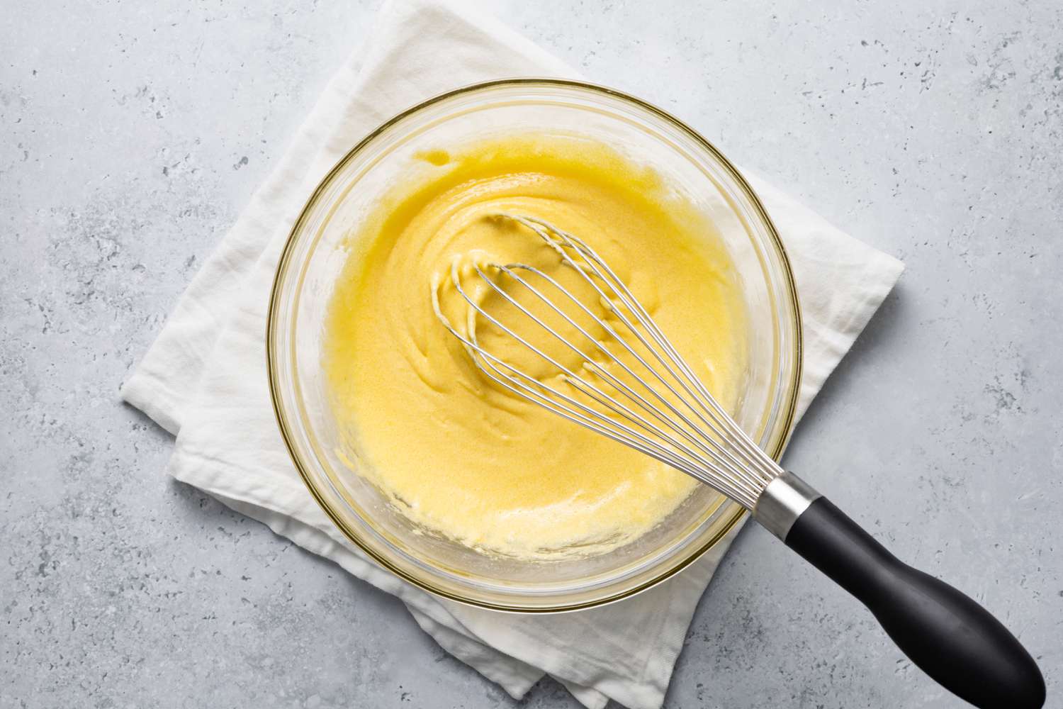 Bowl of Egg Mixture for Vanilla Custard