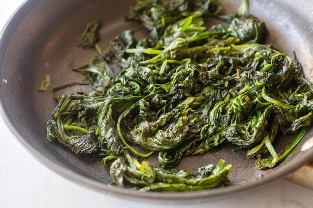 Wilted spinach for crockpot spinach feta dip