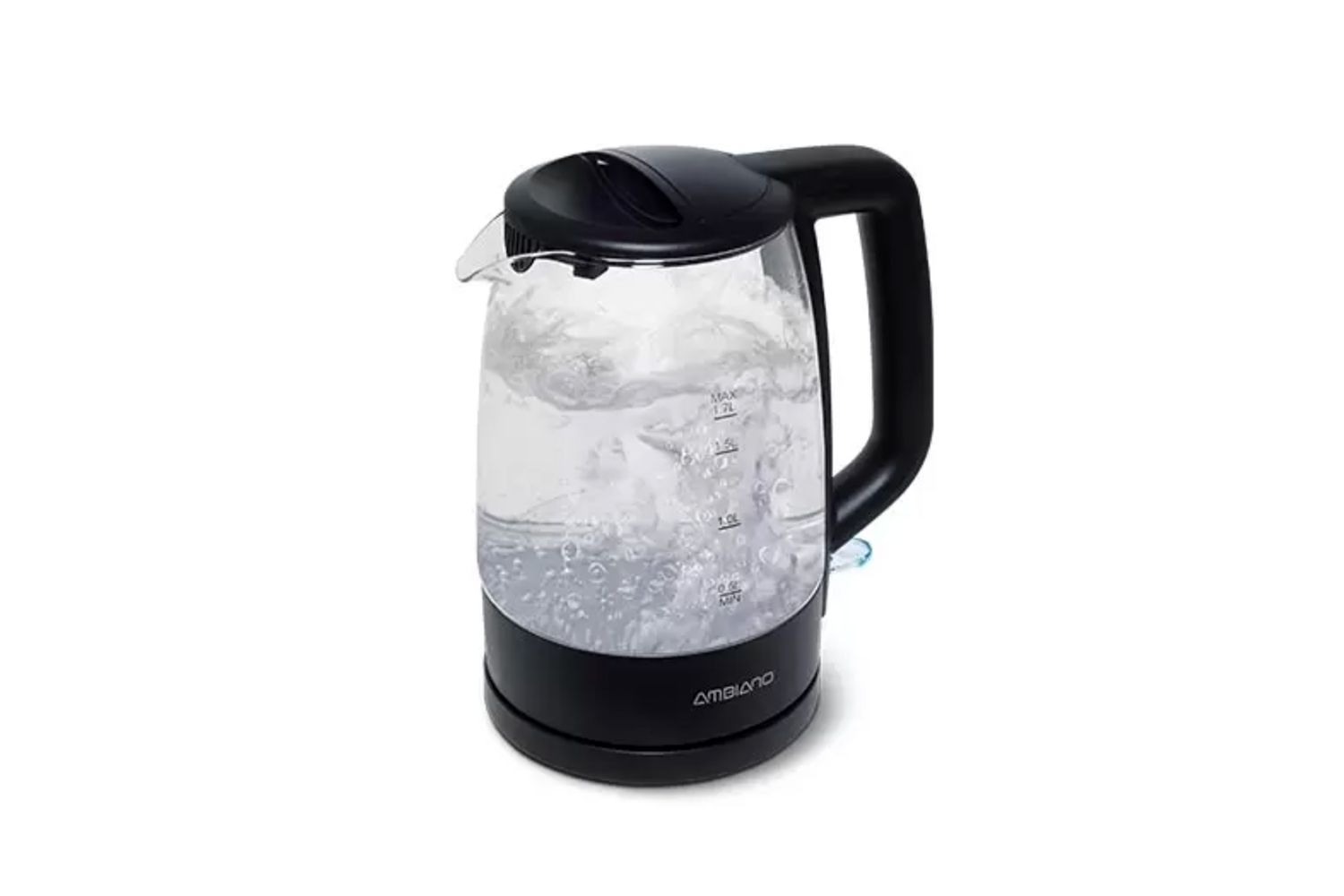 AN electric kettle with boiling water