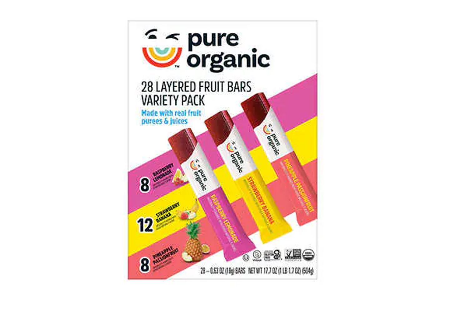 Pure Organic Layered Fruit Bars